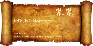 Nübl Norbert névjegykártya